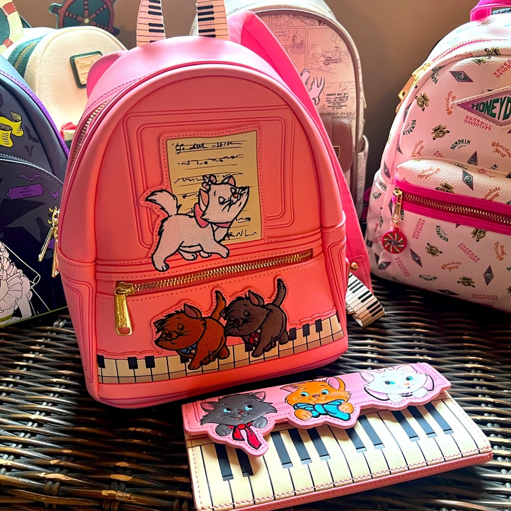Loungefly Aristocats Backpack with Matching Wallet